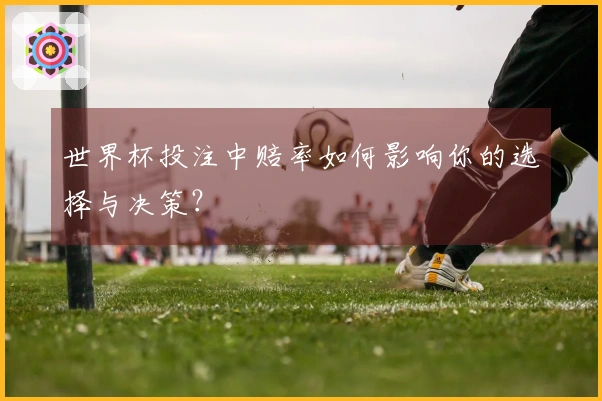 世界杯投注中赔率如何影响你的选择与决策？